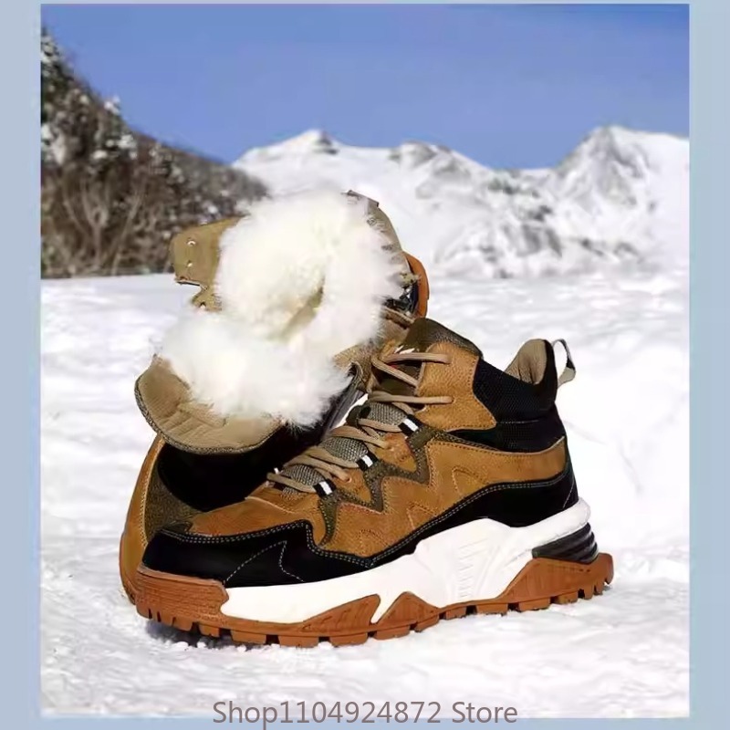 Men'S Shoes Comfortable Walking - Зимняя теплая шерстяная хлопковая обувь, мужские