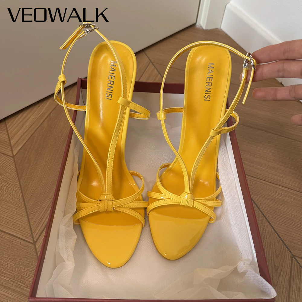 Men'S Shoes In Fashion - Модные сексуальные желтые босоножки на шпильке