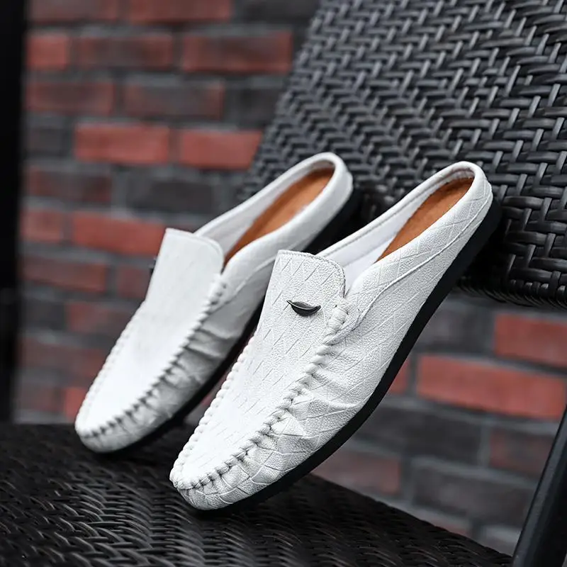 Men'S Shoes Clearance Sale - Мужские тапочки без шнуровки, рабочая кожаная