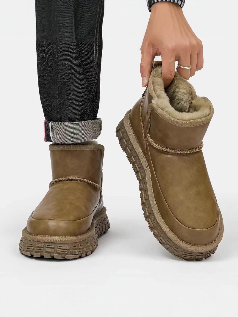 Men Shoes China - Зимние утепленные флисовые ботинки-дутики для мужчин